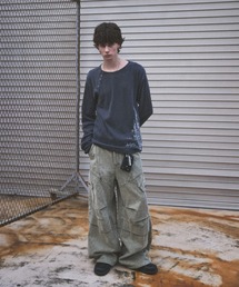 NOT4NERD（ノットフォーナード）の「NOT4NERD/ノットフォーナード/Diagonal Seam Waffle Henley LS Tee（Tシャツ/カットソー）」