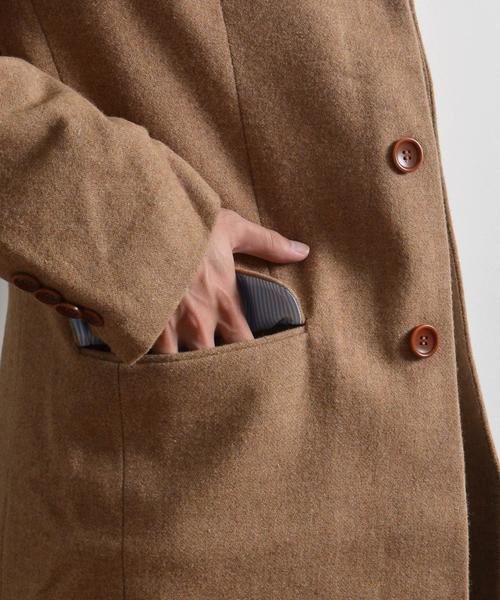 SHIPS JET BLUE（シップスジェットブルー）の「SHIPS JET BLUE: ウールチェスターコート 16AW■（チェスターコート・メンズ・キャメル/グレー/チャコールグレー/ネイビー/オリーブ・SMALL/LARGE/MEDIUM/X-LARGE）」の12枚目の写真