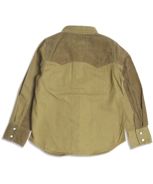 F.O.KIDS（エフオーキッズ）の「エイジングリメイクシャツ（シャツ/ブラウス・キッズ・キャメル/カーキ・100/120/110/130/95/90/140/80）」の6枚目の写真