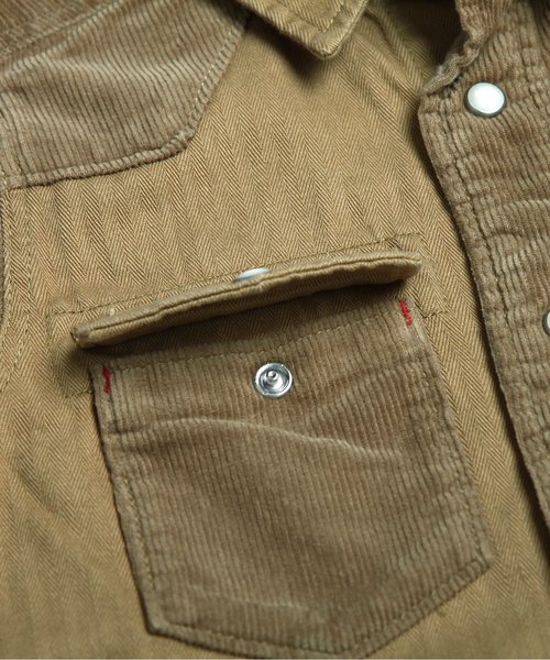 F.O.KIDS（エフオーキッズ）の「エイジングリメイクシャツ（シャツ/ブラウス・キッズ・キャメル/カーキ・100/120/110/130/95/90/140/80）」の9枚目の写真