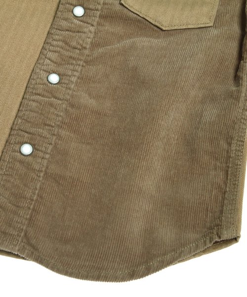 F.O.KIDS（エフオーキッズ）の「エイジングリメイクシャツ（シャツ/ブラウス・キッズ・キャメル/カーキ・100/120/110/130/95/90/140/80）」の3枚目の写真