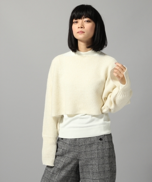 HARE（ハレ）の「２ピースマルチWAYニットプルオーバー(HARE)（ニット/セーター・レディース・オフホワイト/ブラウン/ネイビー・FREE）」の2枚目の写真