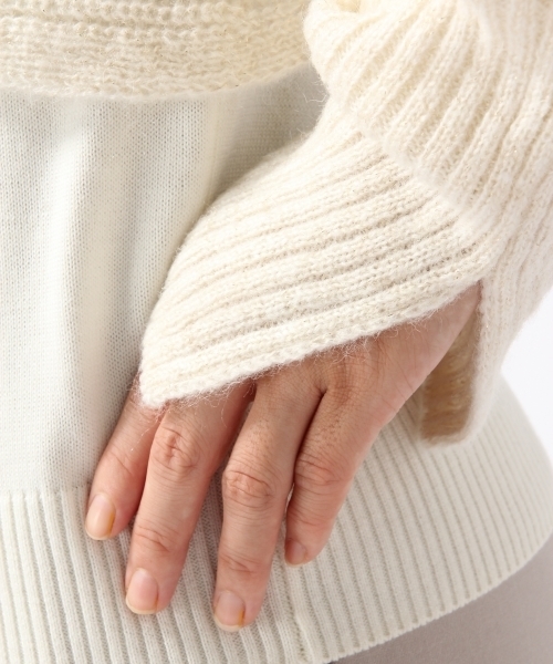 HARE（ハレ）の「２ピースマルチWAYニットプルオーバー(HARE)（ニット/セーター・レディース・オフホワイト/ブラウン/ネイビー・FREE）」の9枚目の写真