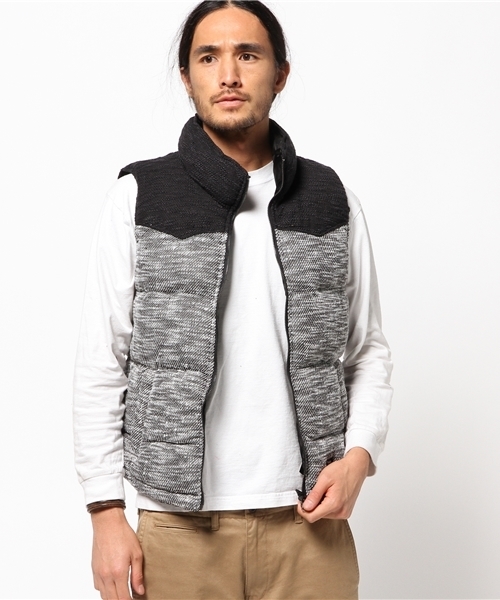 VENCEEXCHANGE（ヴァンスエクスチェンジ）の「リバーシブル中綿ベスト              （ダウンベスト・メンズ・ブラック/グレー・MEDIUM/LARGE）」の12枚目の写真