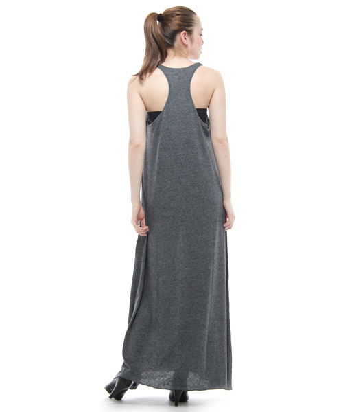 ROSE BUD（ローズバッド）の「MUSCLE TANK MAXI DRESS（ワンピース・レディース・グレー/チャコールグレー・ONE SIZE/ONE）」の4枚目の写真