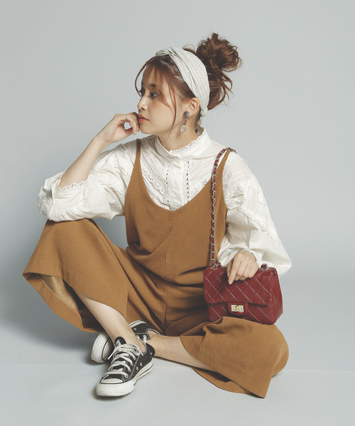 PLAIN CLOTHING(プレーンクロージング)の「ダイヤ柄ステッチチェーンバッグ【PLAIN CLOTHING】(ショルダーバッグ・レディース・ブラック/ネイビー/レッド/グレー・FREE)」の13枚目の写真
