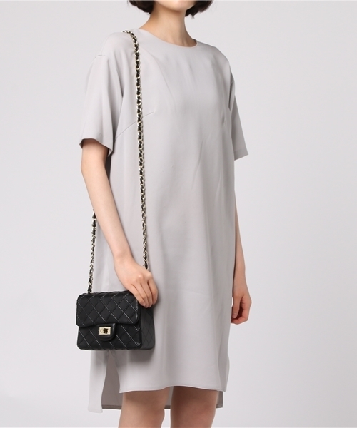 PLAIN CLOTHING(プレーンクロージング)の「ダイヤ柄ステッチチェーンバッグ【PLAIN CLOTHING】(ショルダーバッグ・レディース・ブラック/ネイビー/レッド/グレー・FREE)」の9枚目の写真