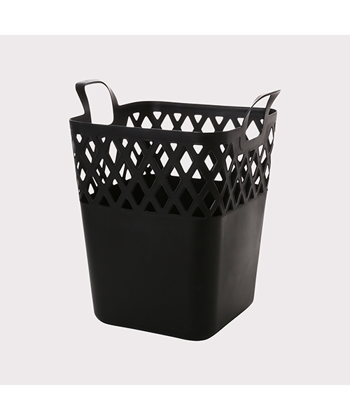 Francfranc フランフラン の スクエア ランドリーバスケット L ブラック ランドリーグッズ Wear