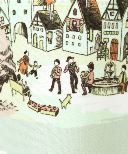 MERLOT（メルロー）の「街の弾き語り柄フレアスリーブトップス9046（シャツ/ブラウス・レディース・イエロー/グリーン・FREE）」の12枚目の写真