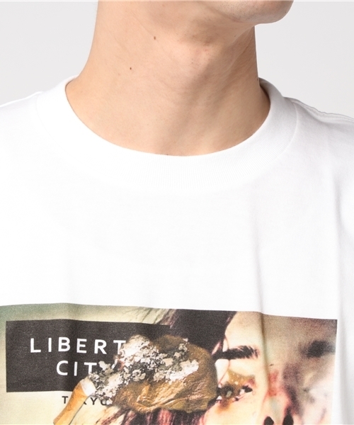 LIBERTY CITY（リバティシティ）の「【LIBERTY CITY/リバティーシティ】[SMOKING DIE YOUNGER] Tシャツ（Tシャツ/カットソー・メンズ・ホワイト/グレー・1/2/3）」の5枚目の写真