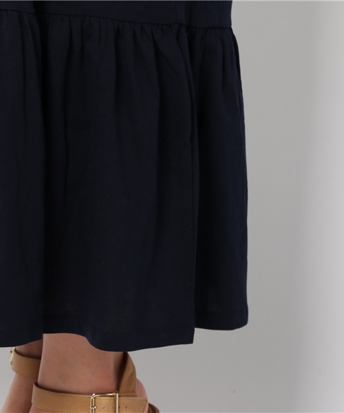 【美品】demylee デミリー　ロングワンピース デミリー DEMYLEE ノースリーブティアードロングワンピース