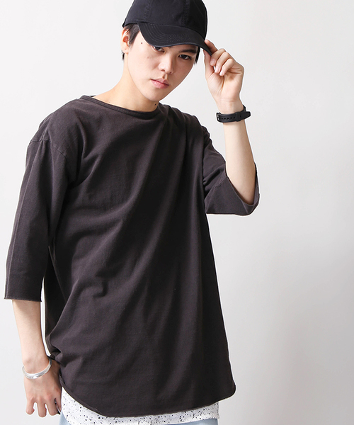 WEGO(ウィゴー)の「WEGO/ピグメント5分袖ラウンドカットソー(Tシャツ/カットソー・メンズ・オレンジ/スミクロ/ロイヤルブルー/レッド・LARGE/MEDIUM)」の1枚目の写真