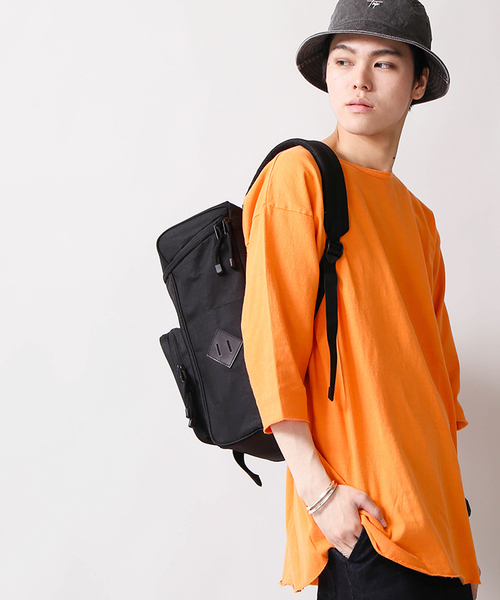 WEGO(ウィゴー)の「WEGO/ピグメント5分袖ラウンドカットソー(Tシャツ/カットソー・メンズ・オレンジ/スミクロ/ロイヤルブルー/レッド・LARGE/MEDIUM)」の4枚目の写真