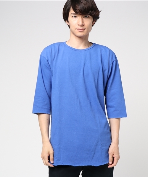 WEGO(ウィゴー)の「WEGO/ピグメント5分袖ラウンドカットソー(Tシャツ/カットソー・メンズ・オレンジ/スミクロ/ロイヤルブルー/レッド・LARGE/MEDIUM)」の9枚目の写真