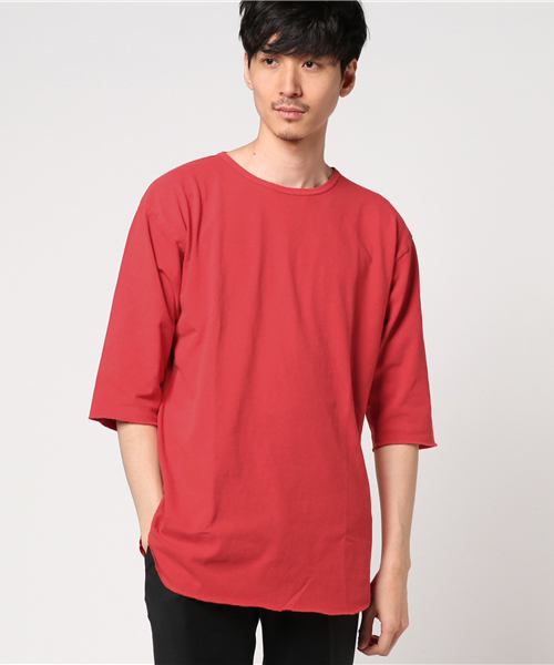 WEGO(ウィゴー)の「WEGO/ピグメント5分袖ラウンドカットソー(Tシャツ/カットソー・メンズ・オレンジ/スミクロ/ロイヤルブルー/レッド・LARGE/MEDIUM)」の10枚目の写真