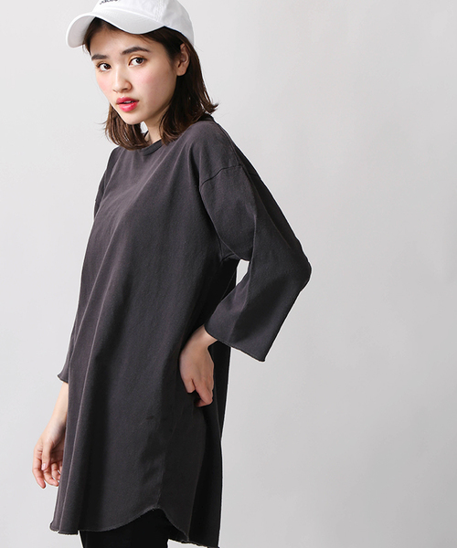 WEGO(ウィゴー)の「WEGO/ピグメント5分袖ラウンドカットソー(Tシャツ/カットソー・メンズ・オレンジ/スミクロ/ロイヤルブルー/レッド・LARGE/MEDIUM)」の5枚目の写真