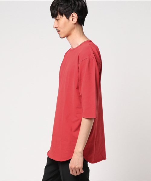 WEGO(ウィゴー)の「WEGO/ピグメント5分袖ラウンドカットソー(Tシャツ/カットソー・メンズ・オレンジ/スミクロ/ロイヤルブルー/レッド・LARGE/MEDIUM)」の13枚目の写真