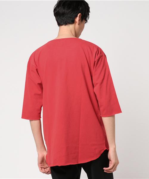 WEGO(ウィゴー)の「WEGO/ピグメント5分袖ラウンドカットソー(Tシャツ/カットソー・メンズ・オレンジ/スミクロ/ロイヤルブルー/レッド・LARGE/MEDIUM)」の14枚目の写真