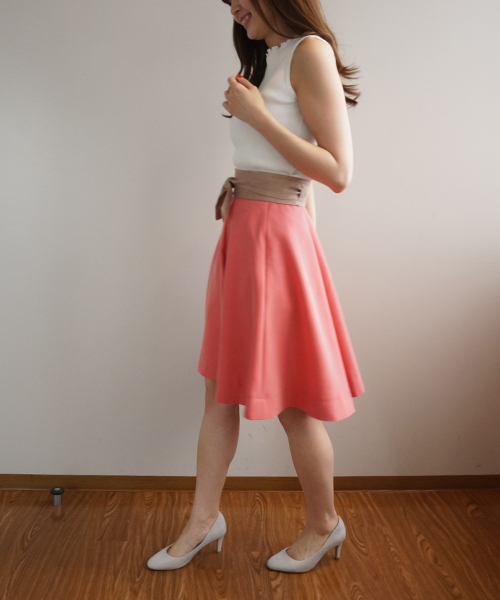 PROPORTION BODY DRESSING（プロポーションボディドレッシング）の「【CanCam7月号掲載】マイクロピーチフレアスカート（スカート・レディース・ブルー/オレンジ/ブルー系その他/ベビーピンク・1/2/3）」の14枚目の写真