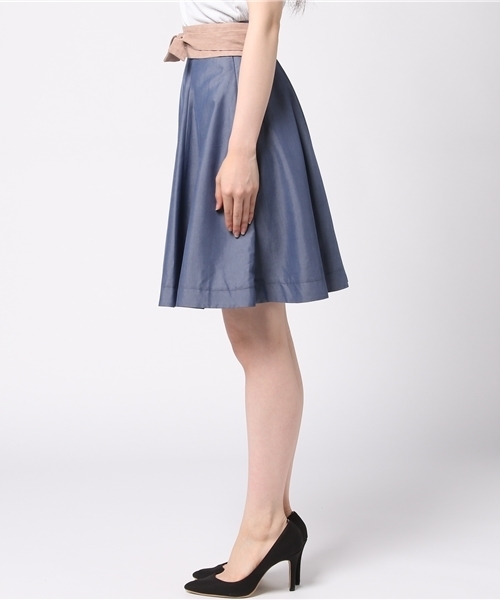 PROPORTION BODY DRESSING（プロポーションボディドレッシング）の「【CanCam7月号掲載】マイクロピーチフレアスカート（スカート・レディース・ブルー/オレンジ/ブルー系その他/ベビーピンク・1/2/3）」の6枚目の写真