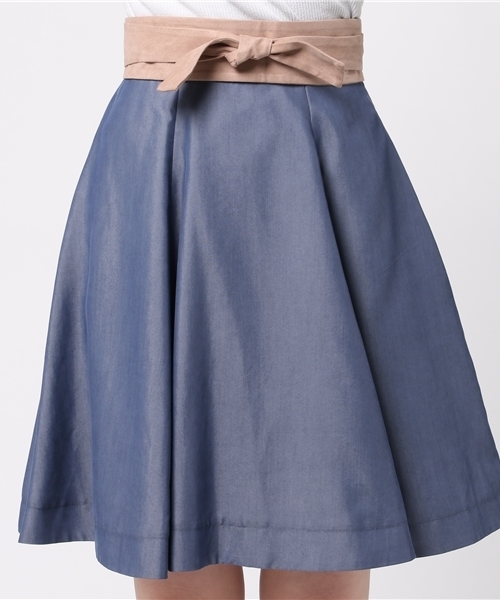 PROPORTION BODY DRESSING（プロポーションボディドレッシング）の「【CanCam7月号掲載】マイクロピーチフレアスカート（スカート・レディース・ブルー/オレンジ/ブルー系その他/ベビーピンク・1/2/3）」の8枚目の写真