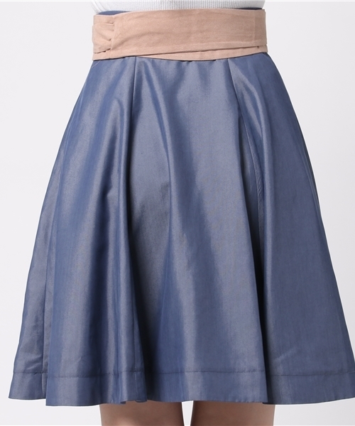 PROPORTION BODY DRESSING（プロポーションボディドレッシング）の「【CanCam7月号掲載】マイクロピーチフレアスカート（スカート・レディース・ブルー/オレンジ/ブルー系その他/ベビーピンク・1/2/3）」の9枚目の写真