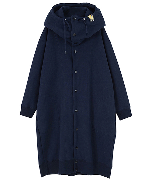 mercibeaucoup,（メルシーボークー）の「Ｂ：楽々コート（パーカー・レディース・ダークグレー/ネイビー・01）」の9枚目の写真