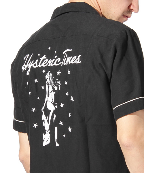 HYSTERIC GLAMOUR（ヒステリックグラマー）の「HYS TIMES pt 半袖ボーリングSH（シャツ/ブラウス・メンズ・レッド/ネイビー/ブラック・SMALL/MEDIUM/LARGE）」の4枚目の写真