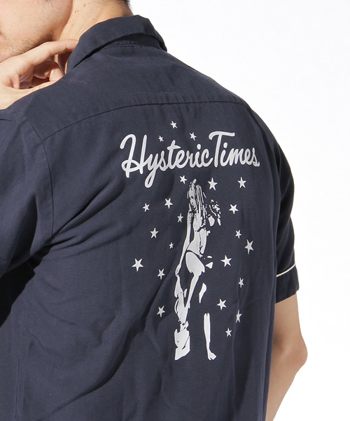 HYSTERIC GLAMOUR（ヒステリックグラマー）の「HYS TIMES pt 半袖ボーリングSH（シャツ/ブラウス・メンズ・レッド/ネイビー/ブラック・SMALL/MEDIUM/LARGE）」の5枚目の写真