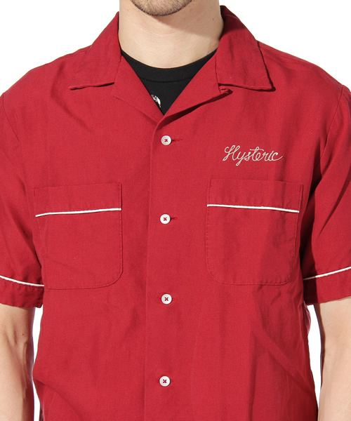 HYSTERIC GLAMOUR（ヒステリックグラマー）の「HYS TIMES pt 半袖ボーリングSH（シャツ/ブラウス・メンズ・レッド/ネイビー/ブラック・SMALL/MEDIUM/LARGE）」の9枚目の写真