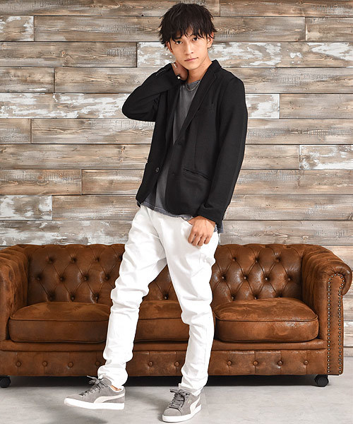 MinoriTY（マイノリティ）の「ストレッチスーパースキニーデニムパンツ（デニムパンツ・メンズ・ブラック/サックスブルー/ブルー系その他/ホワイト/グレー/インディゴブルー・M/XL/S/L）」の7枚目の写真