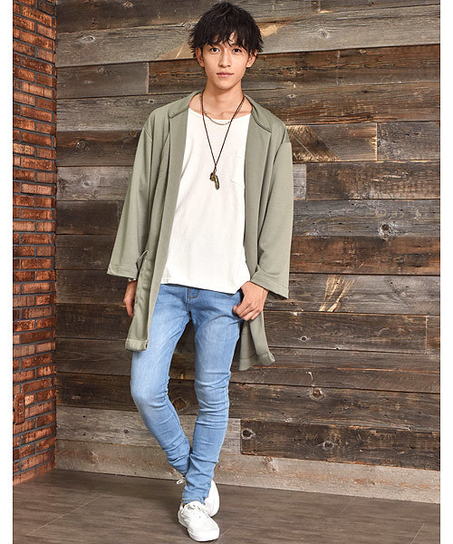 MinoriTY（マイノリティ）の「ストレッチスーパースキニーデニムパンツ（デニムパンツ・メンズ・ブラック/サックスブルー/ブルー系その他/ホワイト/グレー/インディゴブルー・M/XL/S/L）」の9枚目の写真