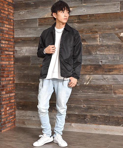 MinoriTY（マイノリティ）の「ストレッチスーパースキニーデニムパンツ（デニムパンツ・メンズ・ブラック/サックスブルー/ブルー系その他/ホワイト/グレー/インディゴブルー・M/XL/S/L）」の11枚目の写真