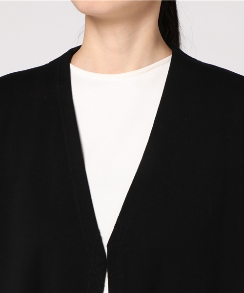 ZUCCa（ズッカ）の「(S)ダンボールジャージィー（カーディガン/ボレロ・レディース・ブラック/グレー・M size）」の4枚目の写真