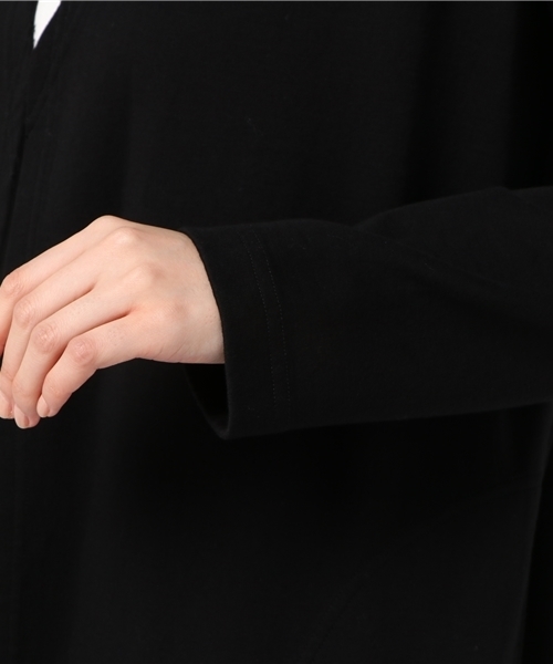 ZUCCa（ズッカ）の「(S)ダンボールジャージィー（カーディガン/ボレロ・レディース・ブラック/グレー・M size）」の9枚目の写真