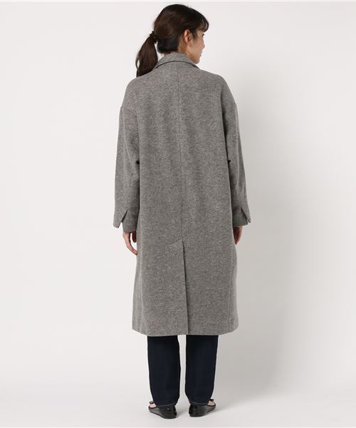 earth music&ecology（アースミュージックアンドエコロジー）の「・ビックシルエットチェスターコート（チェスターコート・レディース・ベージュ/ネイビー/ライトグレー・FREE）」の6枚目の写真