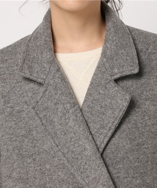 earth music&ecology（アースミュージックアンドエコロジー）の「・ビックシルエットチェスターコート（チェスターコート・レディース・ベージュ/ネイビー/ライトグレー・FREE）」の7枚目の写真