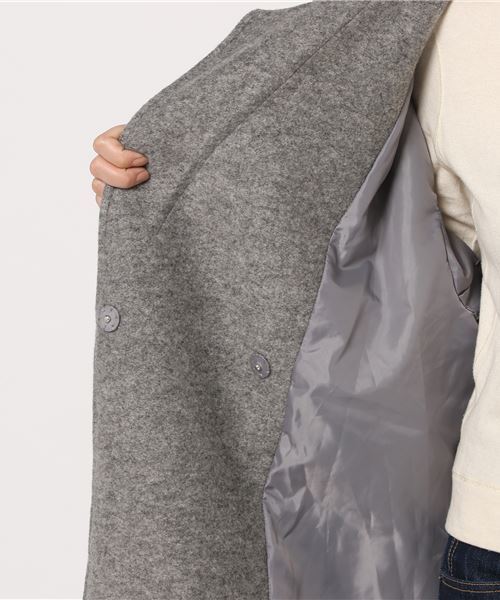 earth music&ecology（アースミュージックアンドエコロジー）の「・ビックシルエットチェスターコート（チェスターコート・レディース・ベージュ/ネイビー/ライトグレー・FREE）」の11枚目の写真