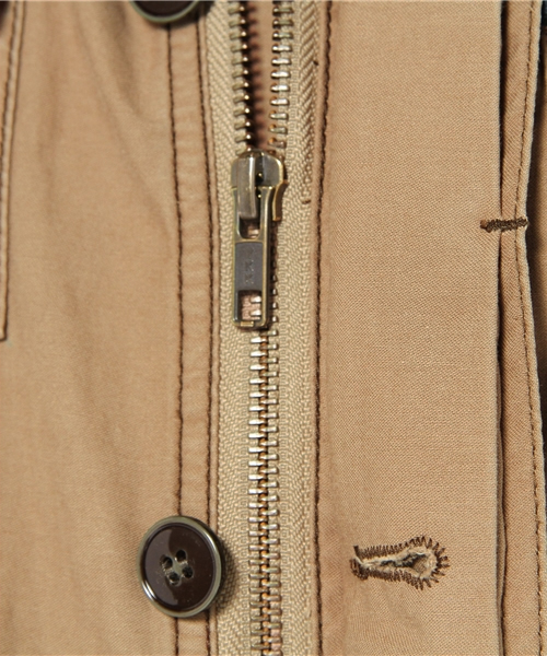 DISCOAT(ディスコート)の「ビジューテープ付ミリタリーコート(ミリタリージャケット・レディース・キャメル/カーキ・フリ-)」の7枚目の写真