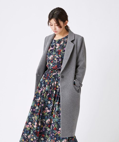 TRUNO by NOISE MAKER（トルノバイノイズメーカー）の「カシミヤ10%入りコクーンチェスターコート（その他アウター・レディース・チャコールグレー/ブラウン/グレー系その他/ベージュ系その他・FREE）」の2枚目の写真