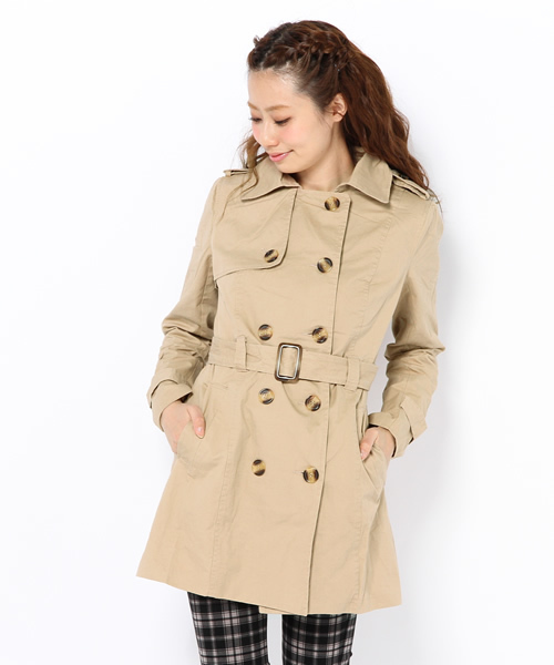 Auntie Rosa（アンティローザ）の「トレンチコート（トレンチコート・レディース・ベージュ/ナチュラル・LARGE/SMALL/MEDIUM）」の2枚目の写真