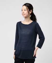 テンセル ボートネック 七分袖