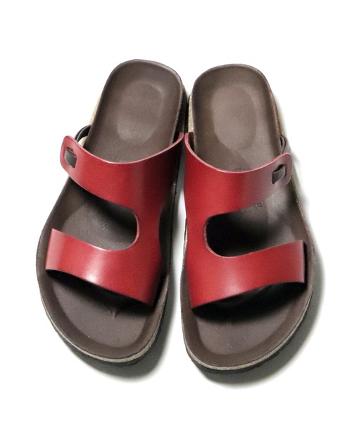 whoop-de-doo（フープディドゥ）の「whoop-de-doo/フープディドゥ（478011）イタリアンレザー フットベッドサンダル（サンダル・メンズ・ブラック/ダークブラウン/ブラウン/レッド/ネイビー/イエロー/グリーン・40/41/42/43/39/44/35/36/37/38/45）」の7枚目の写真