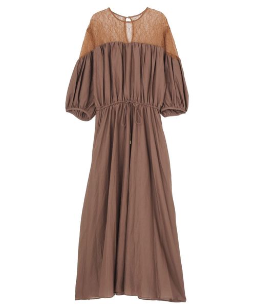 LAGUNAMOON（ラグナムーン）の「シアーボリュームマキシワンピース（ワンピース・レディース・ブラウン/イエロー/ブルー・SMALL/MEDIUM）」の5枚目の写真