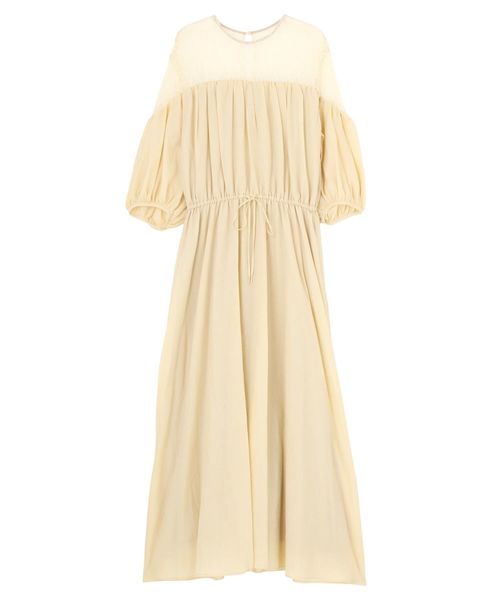 LAGUNAMOON（ラグナムーン）の「シアーボリュームマキシワンピース（ワンピース・レディース・ブラウン/イエロー/ブルー・SMALL/MEDIUM）」の4枚目の写真