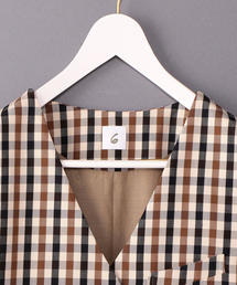 6〈ロク〉チェックベスト 6（ロク）の「＜6(ROKU)＞CHECK VEST/ベスト ◇（ベスト）」 - WEAR
