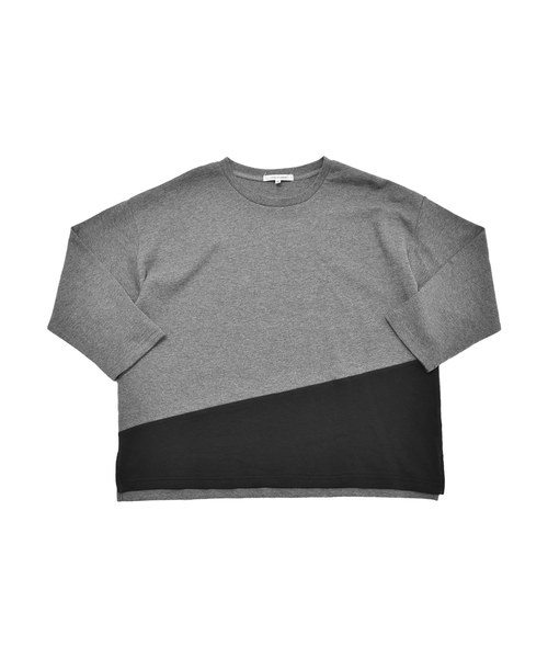 MinoriTY（マイノリティ）の「バイカラーポンチ素材8分袖ビッグTシャツ（Tシャツ/カットソー・メンズ・ホワイト系その他/ブラック系その他/グレー系その他/ブラウン系その他/グリーン系その他/パープル系その他・M/L）」の13枚目の写真