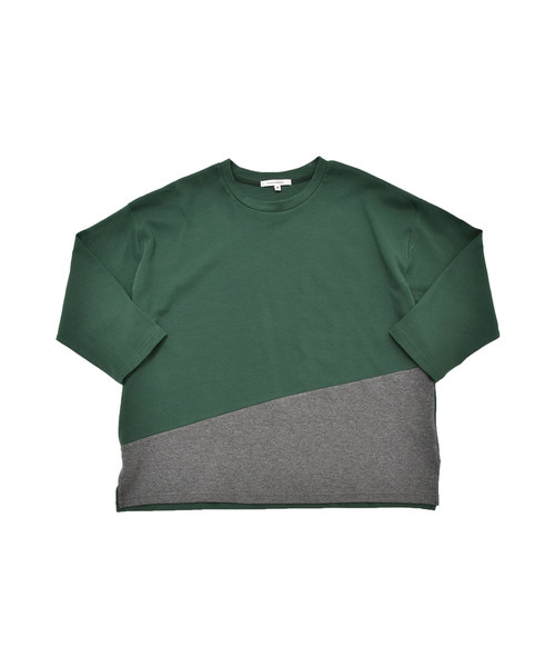 MinoriTY（マイノリティ）の「バイカラーポンチ素材8分袖ビッグTシャツ（Tシャツ/カットソー・メンズ・ホワイト系その他/ブラック系その他/グレー系その他/ブラウン系その他/グリーン系その他/パープル系その他・M/L）」の15枚目の写真