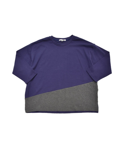 MinoriTY（マイノリティ）の「バイカラーポンチ素材8分袖ビッグTシャツ（Tシャツ/カットソー・メンズ・ホワイト系その他/ブラック系その他/グレー系その他/ブラウン系その他/グリーン系その他/パープル系その他・M/L）」の16枚目の写真