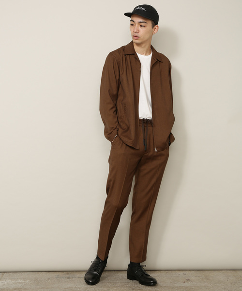 ADAM ET ROPE'（アダムエロペ）の「ドビーシャツブルゾン（その他アウター・メンズ・ダークブラウン/ネイビー・M/L）」の3枚目の写真